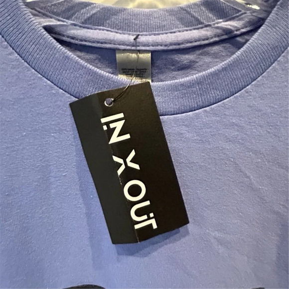 INXOUT Men's Medium Blue Graphic T-Shirt "Let the Crowd Follow You" - Picture 6 of 8